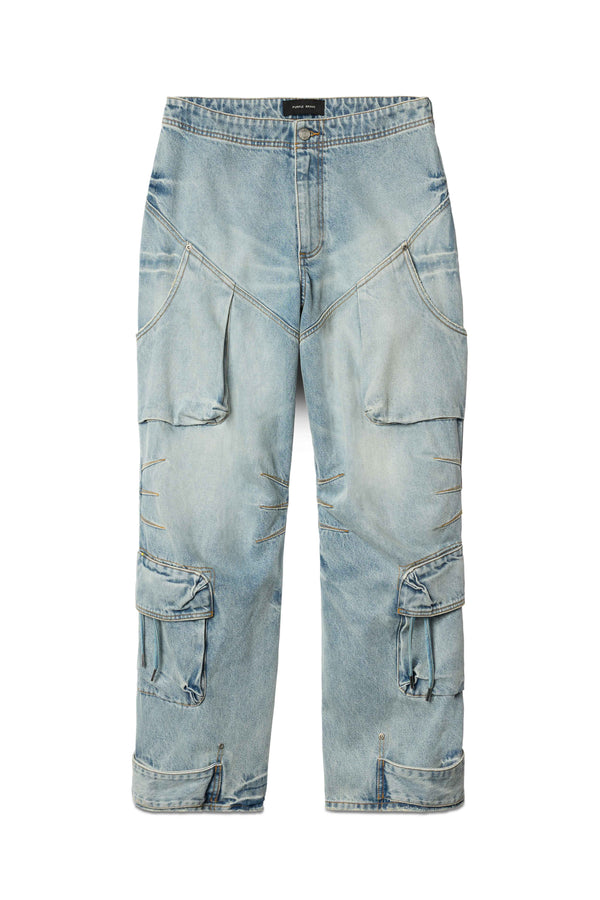 Purple Brand Baggy Aviator Hotfix Light Indigo