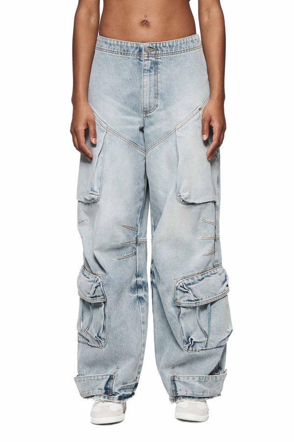 purple brand Baggy Aviator Hotfix Light Indigo