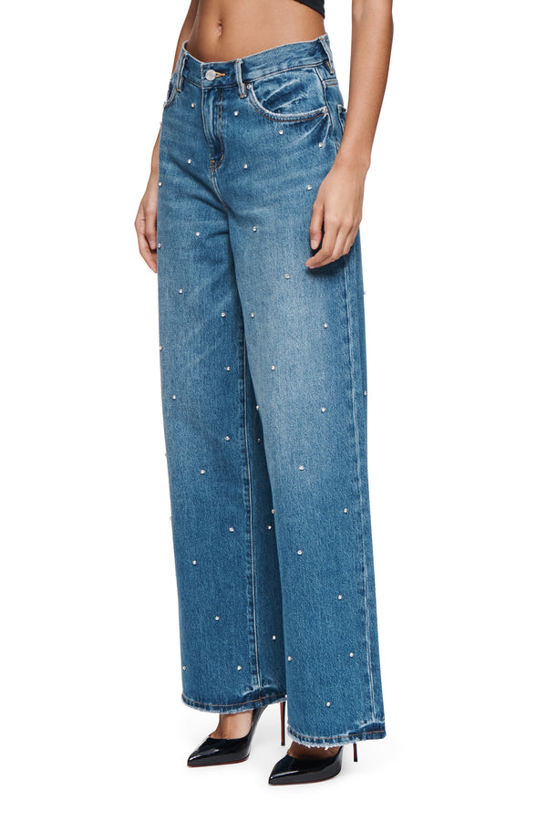 Purple Brand Baggy Rhinestone Vintage Mid Indigo