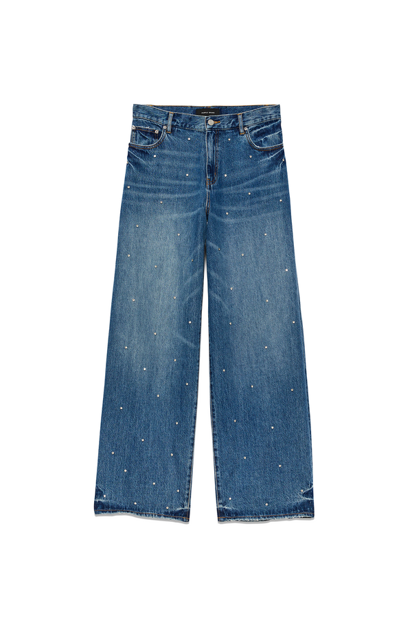 Purple Brand Baggy Rhinestone Vintage Mid Indigo