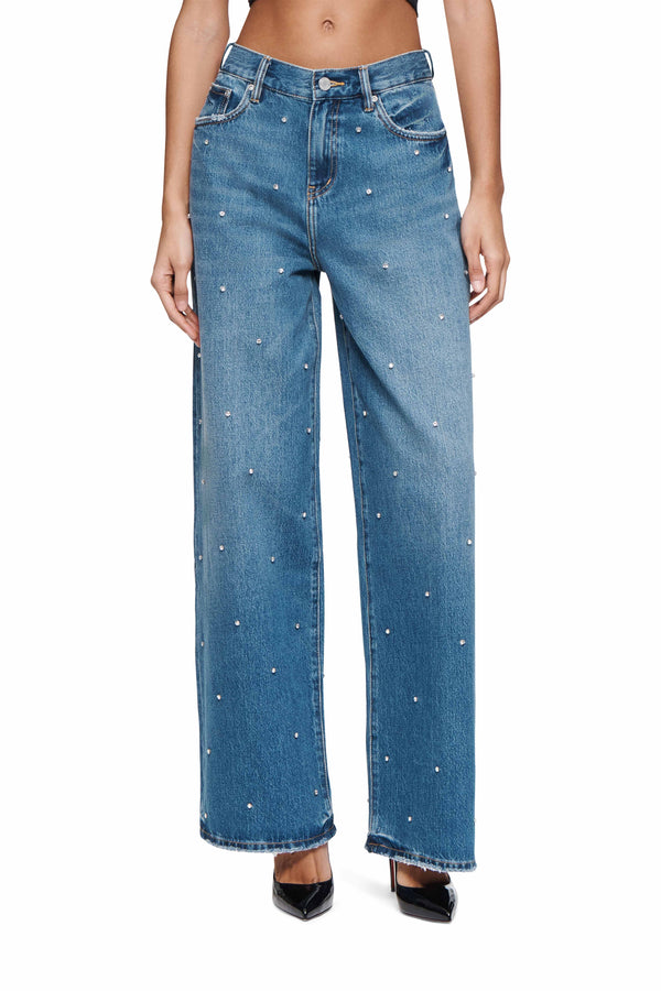 purple brand Baggy Rhinestone Vintage Mid Indigo