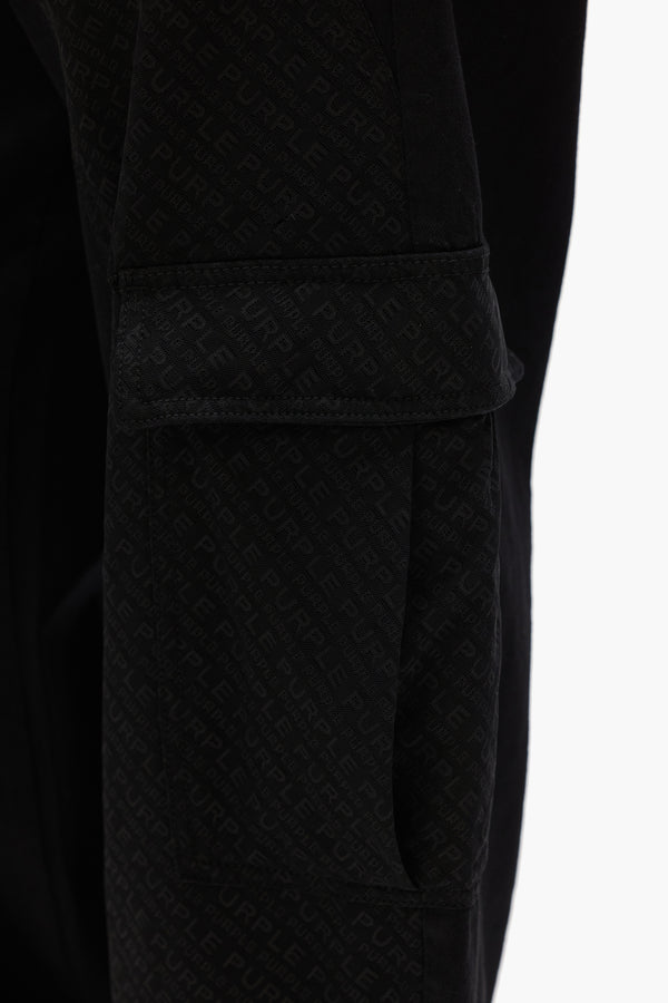 Purple Brand Barrel Fit Cargo Black