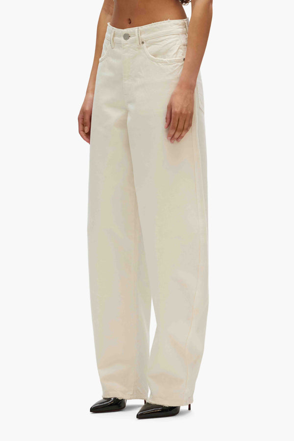 Purple Brand Barrel Fit Jean Off White