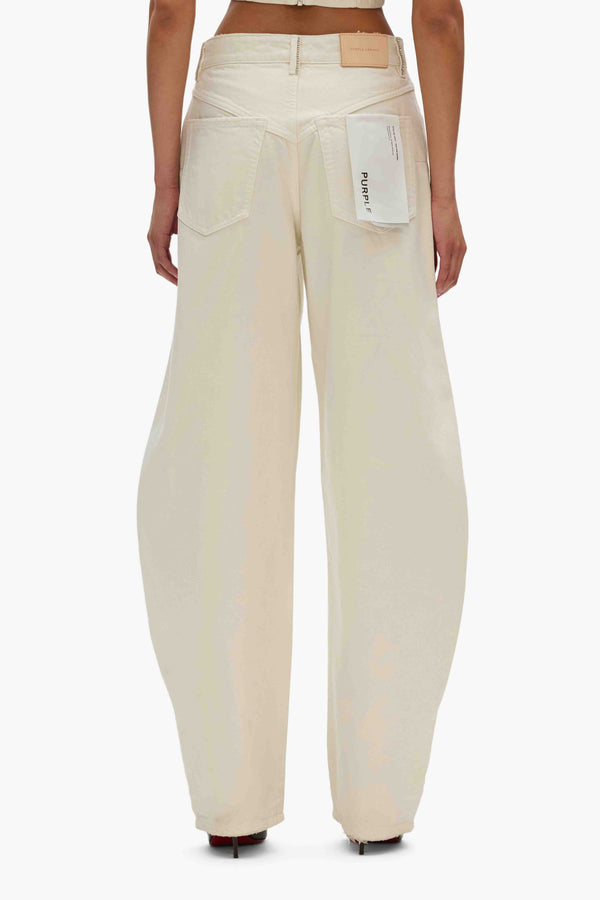 Purple Brand Barrel Fit Jean Off White
