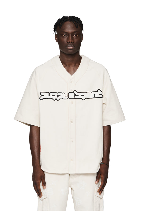 purple brand Baseball Shirt Off White