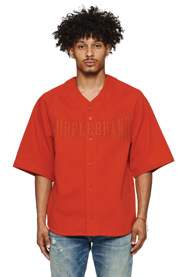 purple brand Baseball Shirt Red