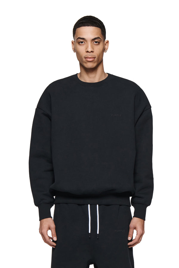Purple Brand Basic Crewneck Sweater Black