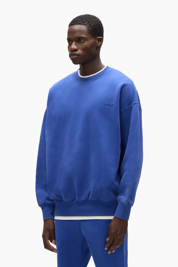Purple Brand Basic Crewneck Sweater Blue
