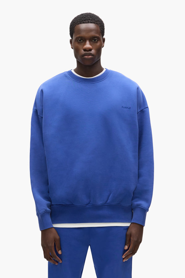 purple brand Basic Crewneck Sweater Blue
