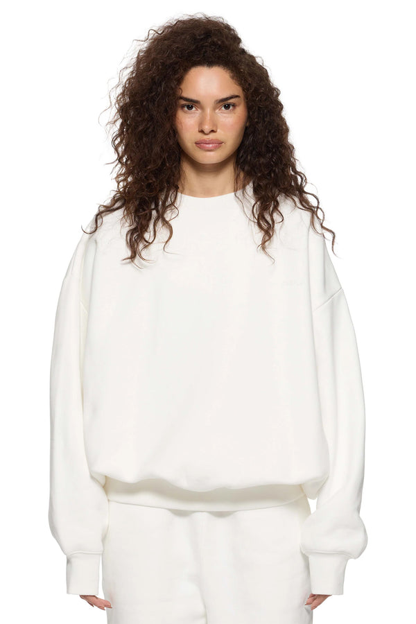 Purple Brand Basic Crewneck Sweater Ivory