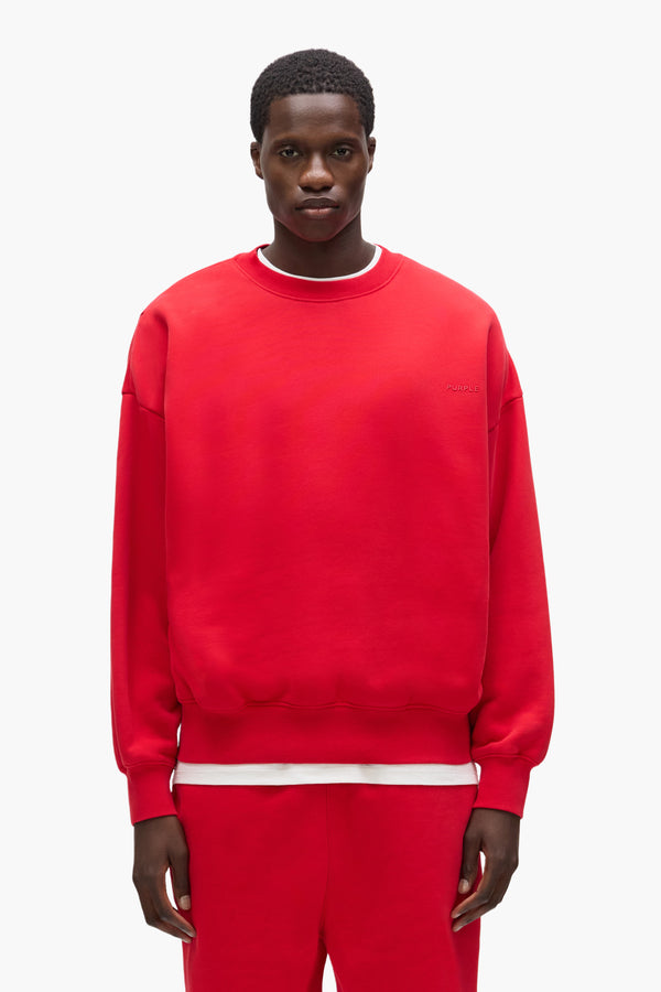 purple brand Basic Crewneck Sweater Red