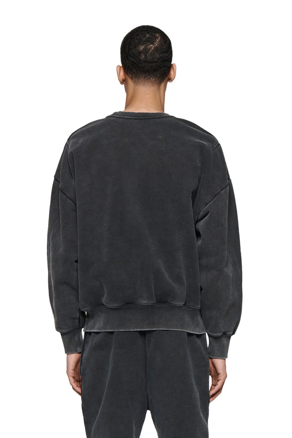 Purple Brand Basic Crewneck Sweater Washed Black