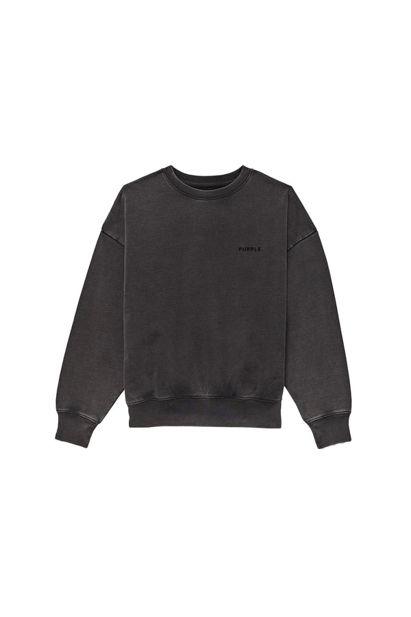 purple brand Basic Crewneck Sweater Washed Black