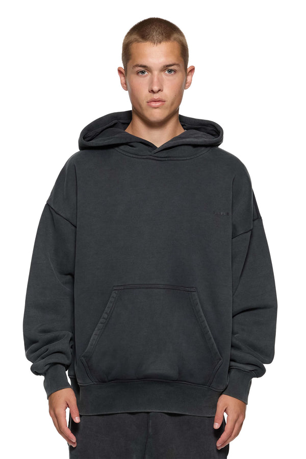Purple Brand Basic Hoodie Washed Black