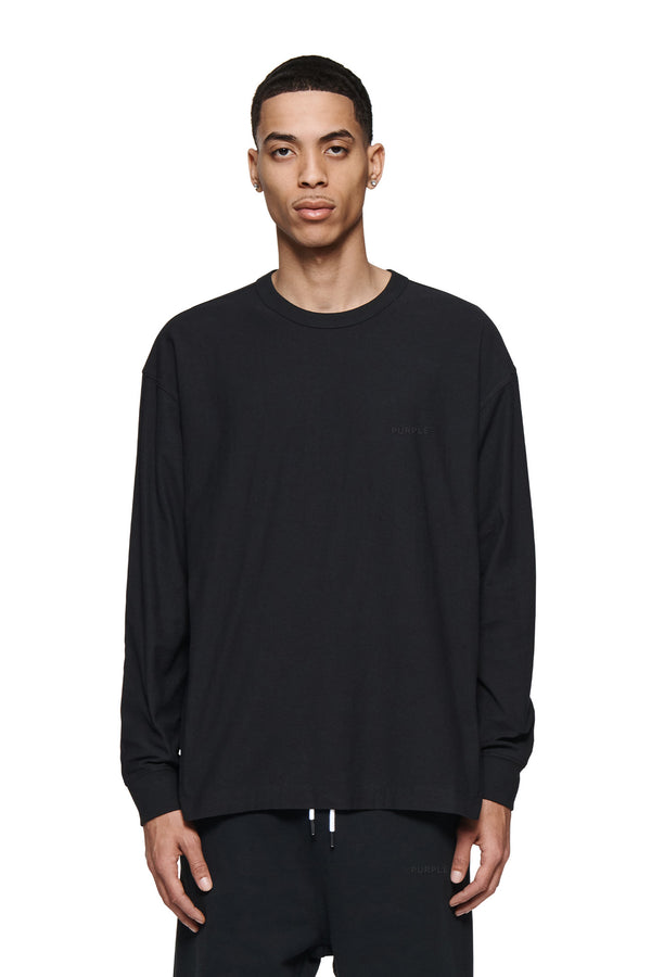 Purple Brand Basic Long Sleeve Tee Black