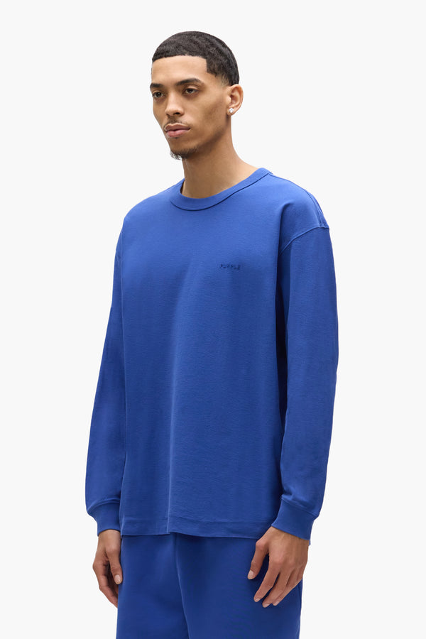 Purple Brand Basic Long Sleeve Tee Blue