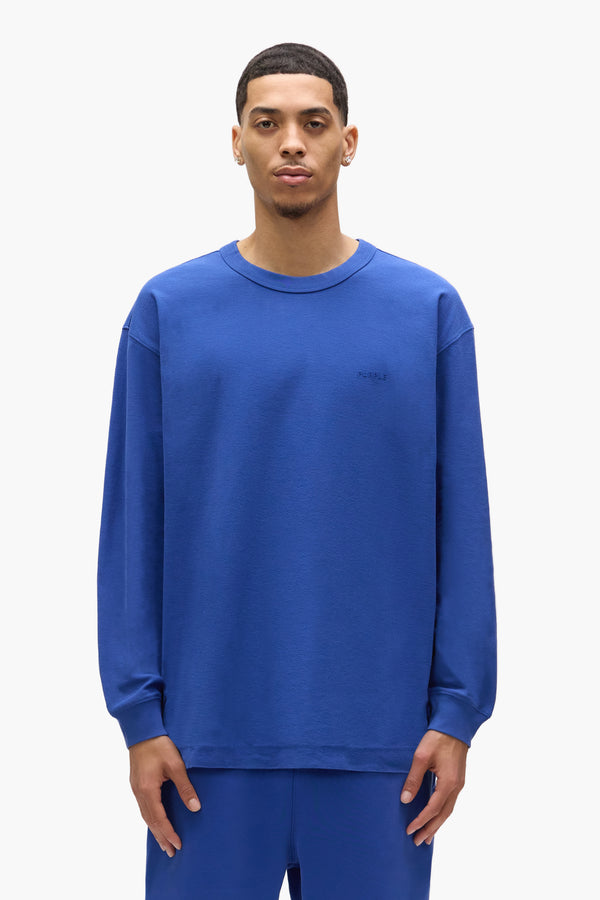 purple brand Basic Long Sleeve Tee Blue