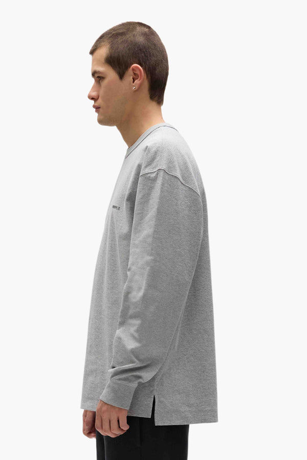 Purple Brand Basic Long Sleeve Tee Gray