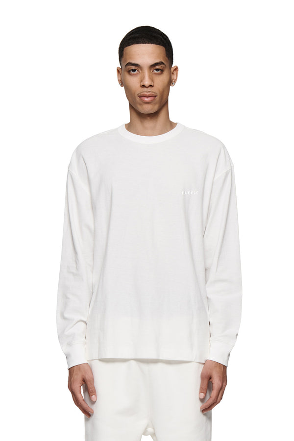 Purple Brand Basic Long Sleeve Tee Ivory