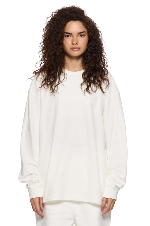 Purple Brand Basic Long Sleeve Tee Ivory