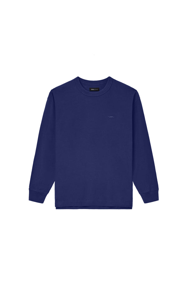 purple brand Basic Long Sleeve Tee Navy