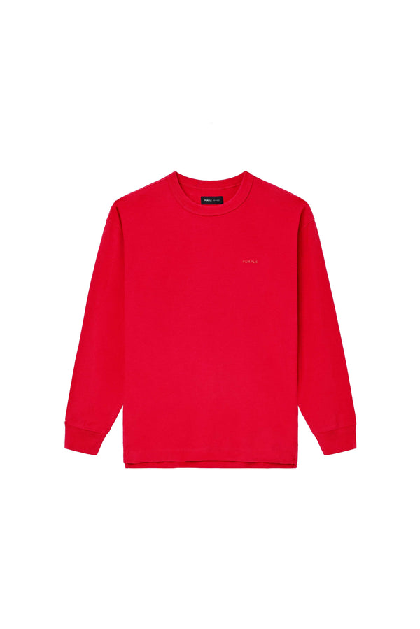 Purple Brand Basic Long Sleeve Tee Red