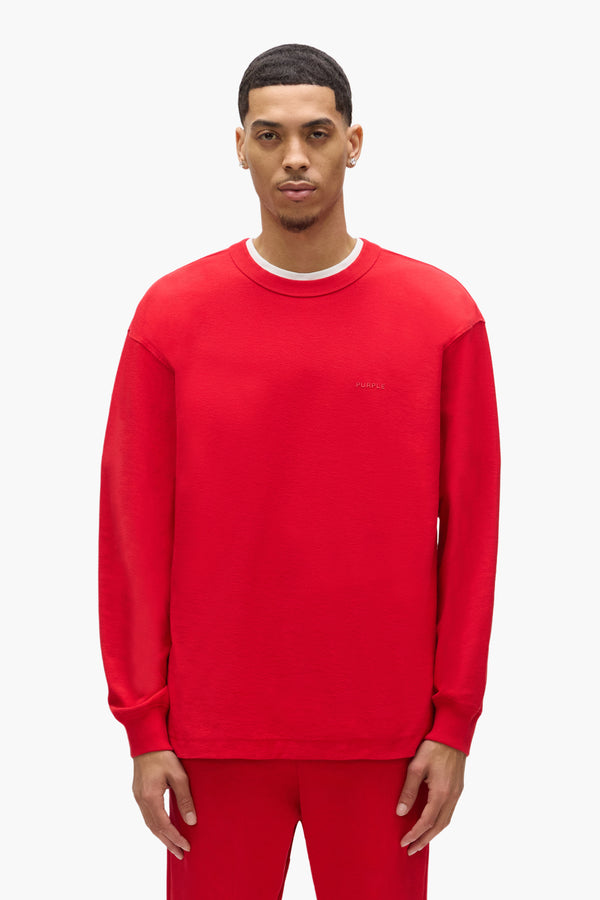 purple brand Basic Long Sleeve Tee Red