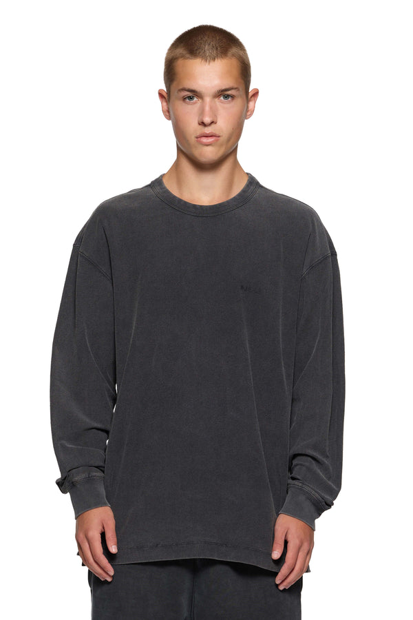 Purple Brand Basic Long Sleeve Tee Washed Black