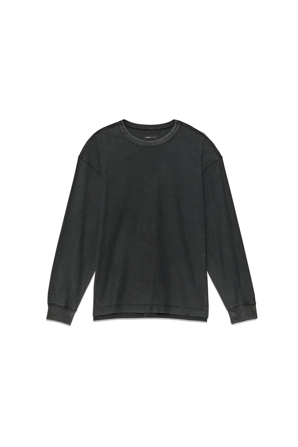 purple brand Basic Long Sleeve Tee Washed Black