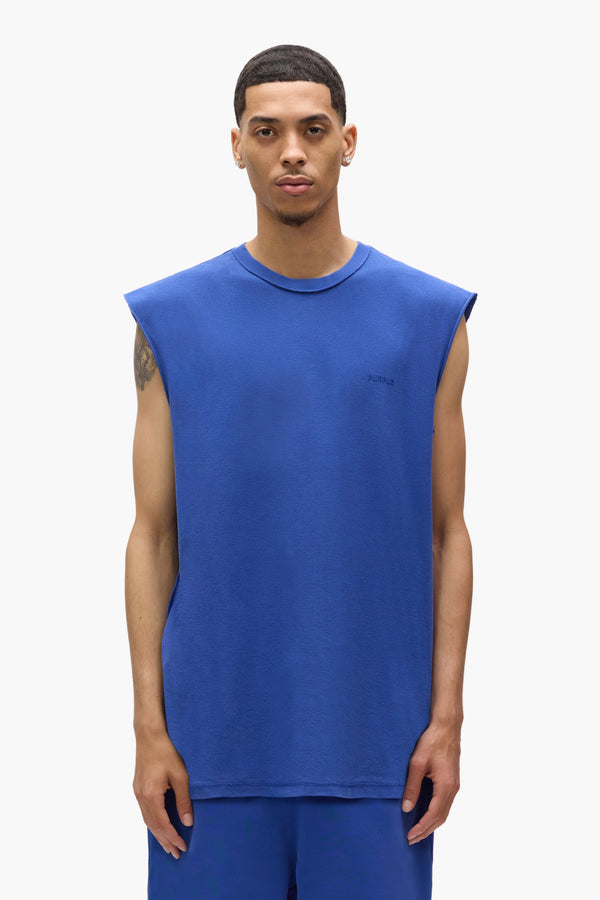 purple brand Basic Tank Top Blue