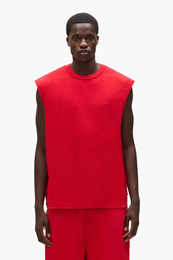 purple brand Basic Tank Top Red