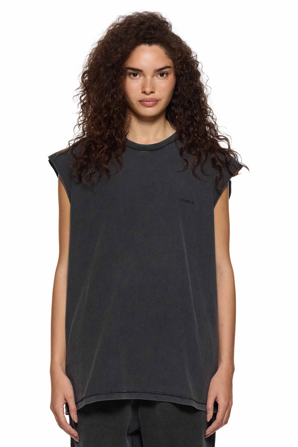 Purple Brand Basic Tank Top Washed Black