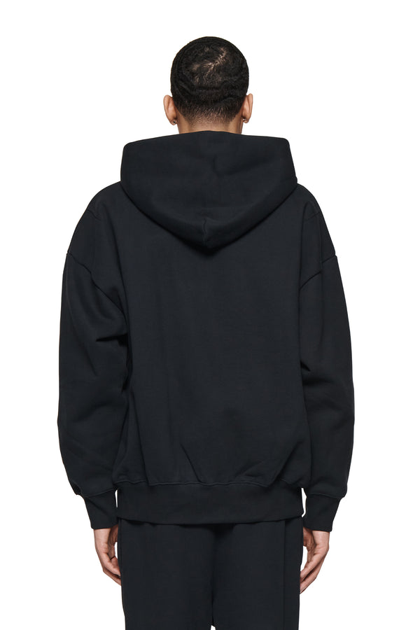 Purple Brand Basic Zip-Up Hoodie Black