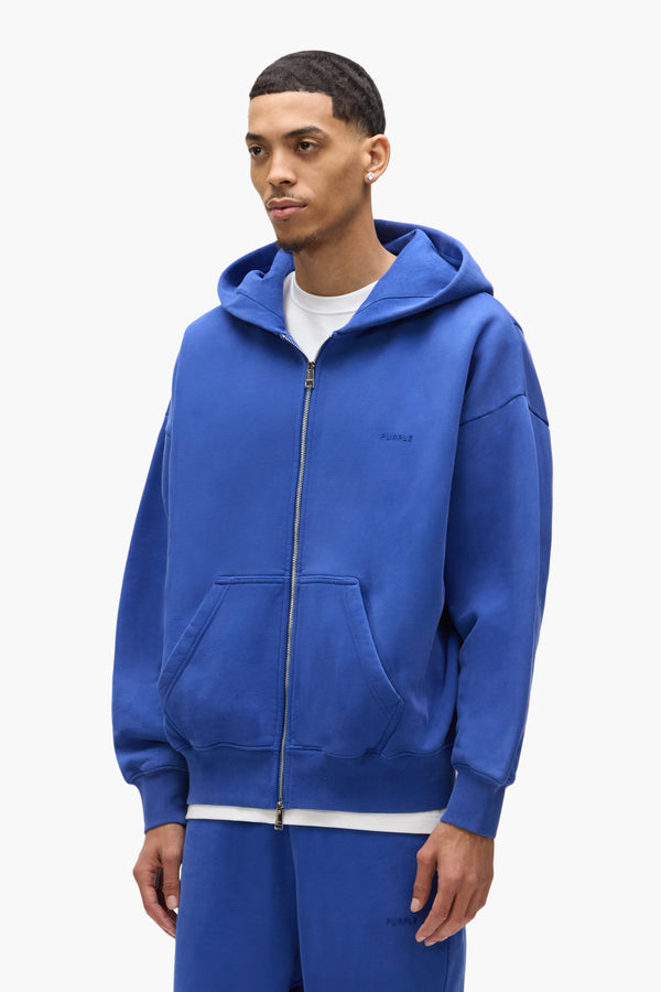 Purple Brand Basic Zip-Up Hoodie Blue