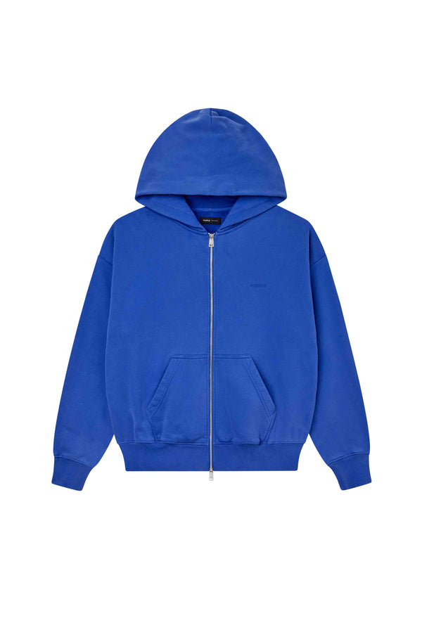Purple Brand Basic Zip-Up Hoodie Blue