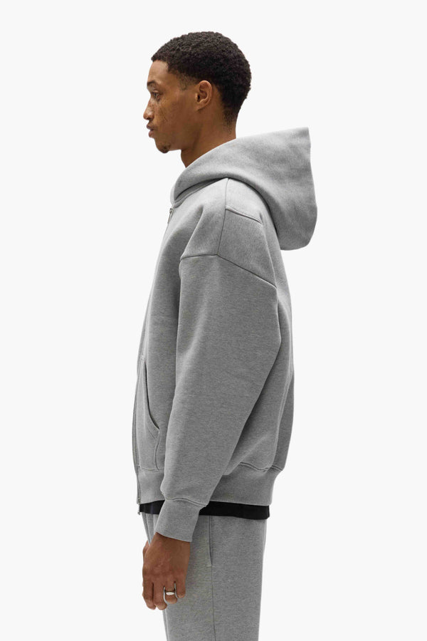 Purple Brand Basic Zip-Up Hoodie Gray