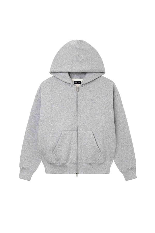 purple brand Basic Zip-Up Hoodie Gray