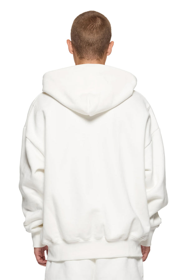 Purple Brand Basic Zip-Up Hoodie Ivory