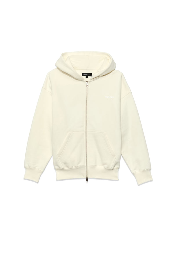 purple brand Basic Zip-Up Hoodie Ivory