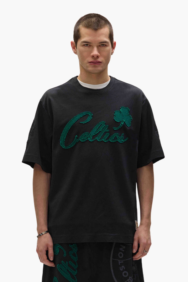 purple brand Boston Celtics Mesh Tee Black