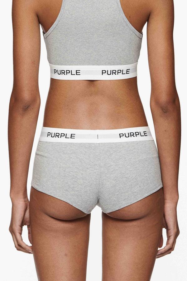 Purple Brand Boy Short Gray