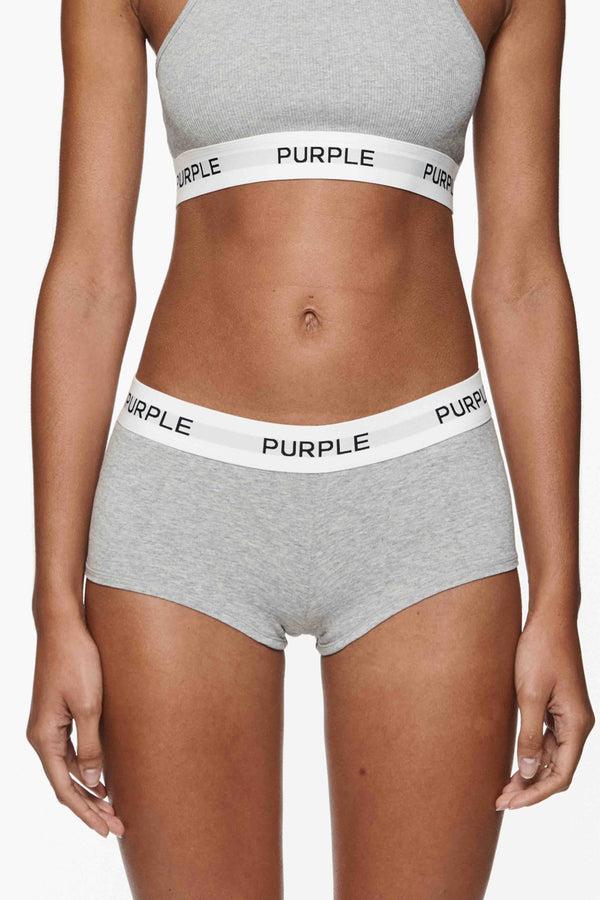 purple brand Boy Short Gray