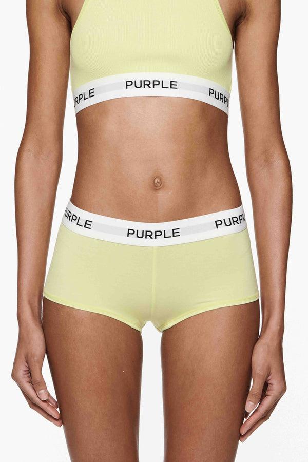 purple brand Boy Short Lime Green
