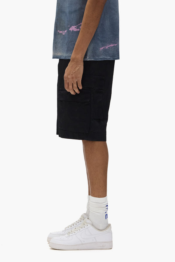 Purple Brand Cargo Shorts Black