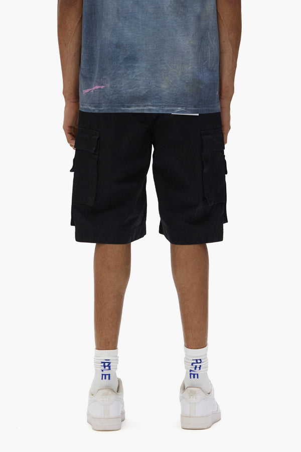 Purple Brand Cargo Shorts Black