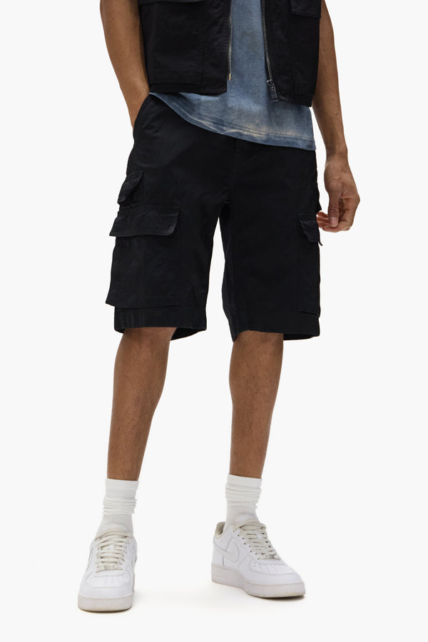 Purple Brand Cargo Shorts Black
