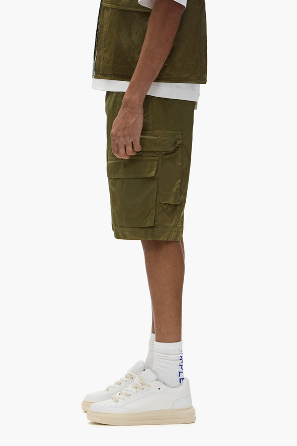 Purple Brand Cargo Shorts Green
