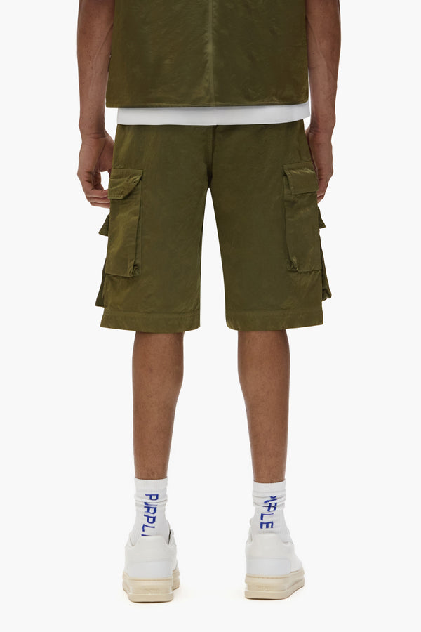 Purple Brand Cargo Shorts Green