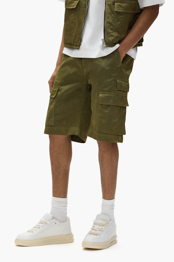 Purple Brand Cargo Shorts Green