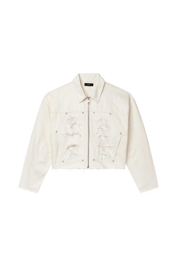 Purple Brand Carpenter Blowout Jacket Off White